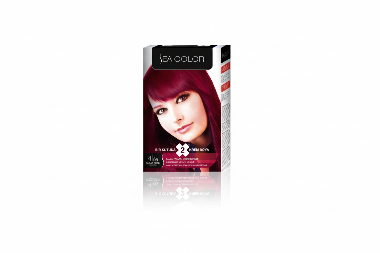 SEA COLOR Saç Boyası 4-65 Şarap Kızılı - Batman Sanal Market