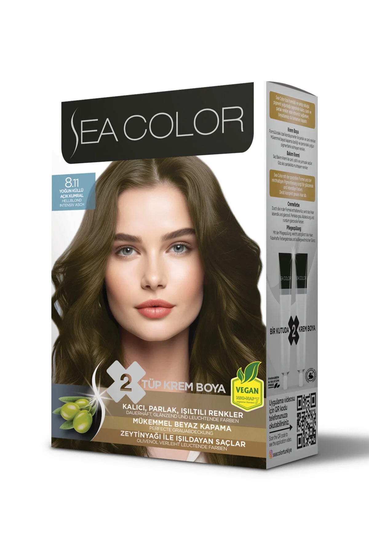 Sea Color Saç Boyası 8-11 Yoğun Küllü Açık Kumral - Batman Sanal Market