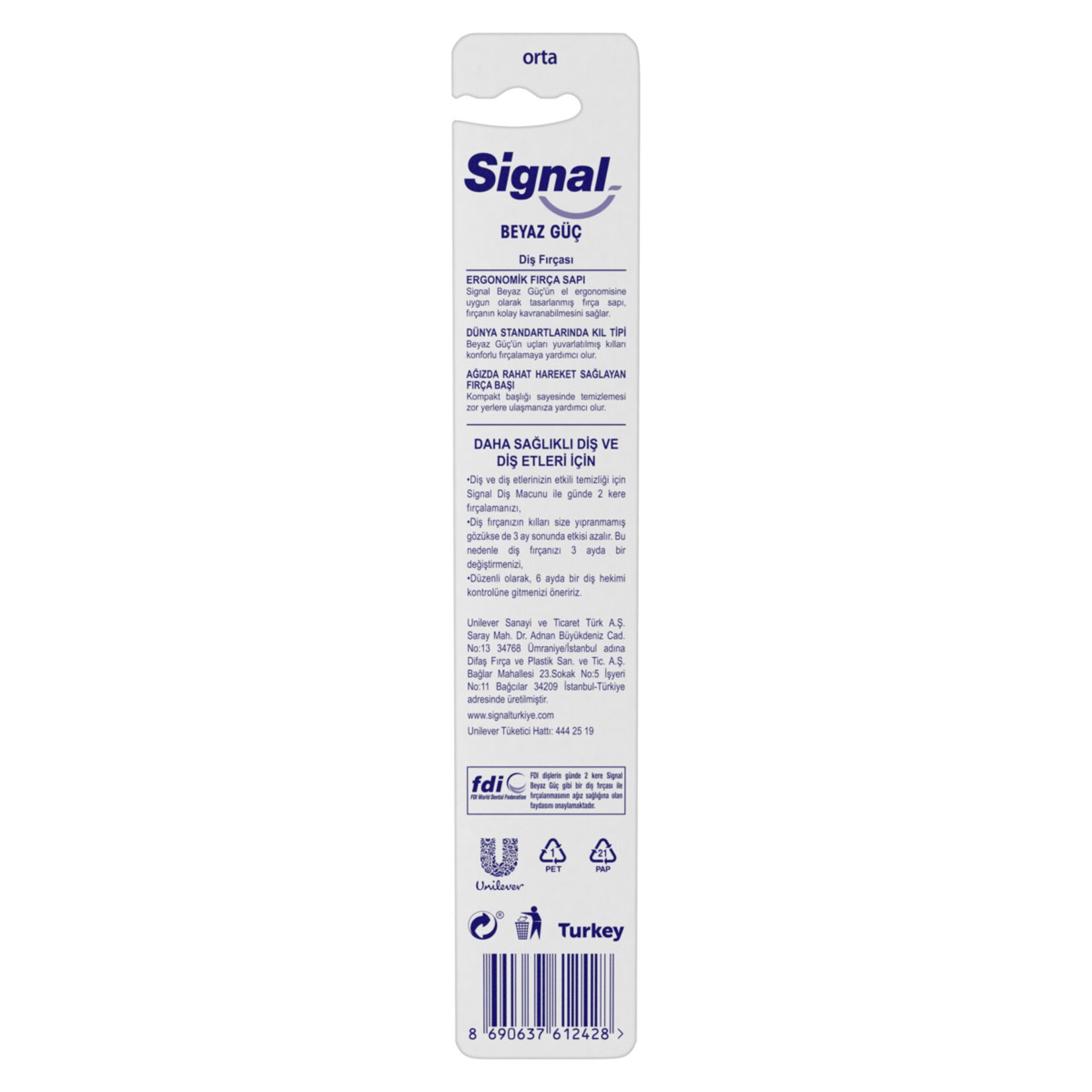 Signal Beyaz Güç Diş Fırçası - Batman Sanal Market