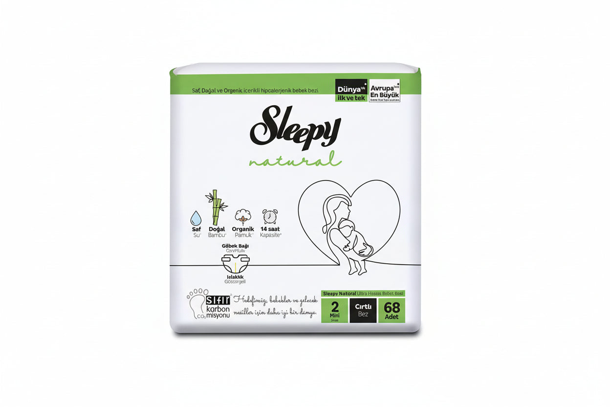 Sleepy 2'li Jumbo Naturel Bebek Bezi (68 Adet) - Batman Sanal Market