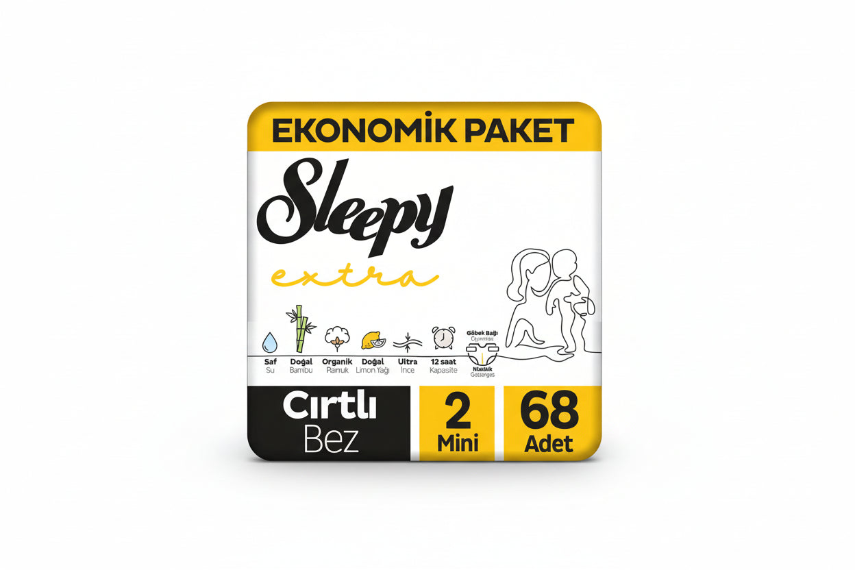 Sleepy Extra 2'li Jumbo Bebek Bezi (68 Adet) - Batman Sanal Market
