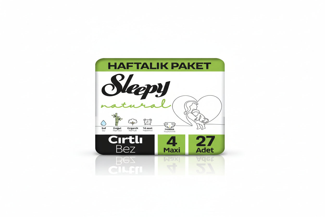 Sleepy Jumbo Naturel Maxi No 4 (7-14 Kg) 27 Adet Bebek Bezi