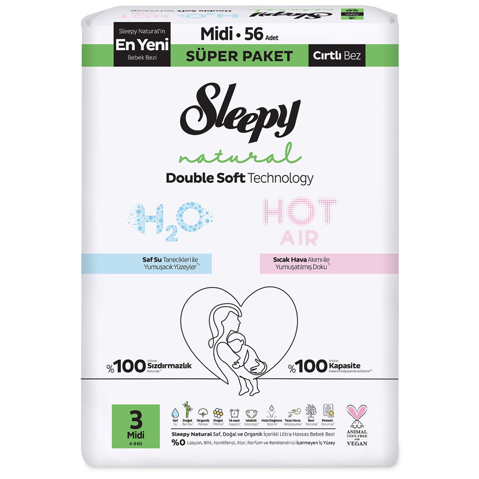 Sleepy Natural Double Soft-3 (56) Bebek Bezi - Batman Sanal Market