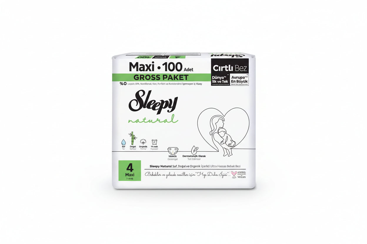 Sleepy Natural Ultra Paket No:4 (7-14 Kg) 100 Adet Bebek Bezi