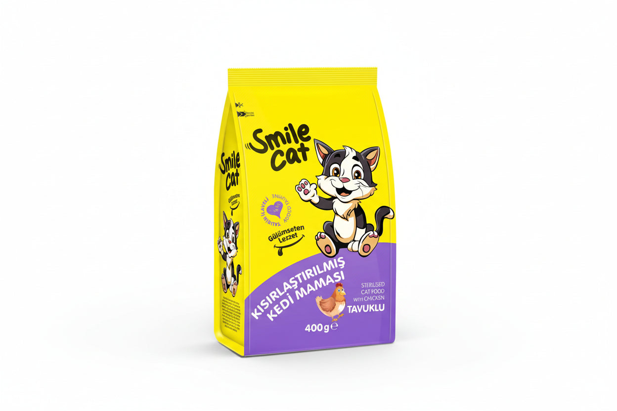 SMİLE Kısırlaştırılmış Kedi Maması Tavuklu 400 Gr - Batman Sanal Market