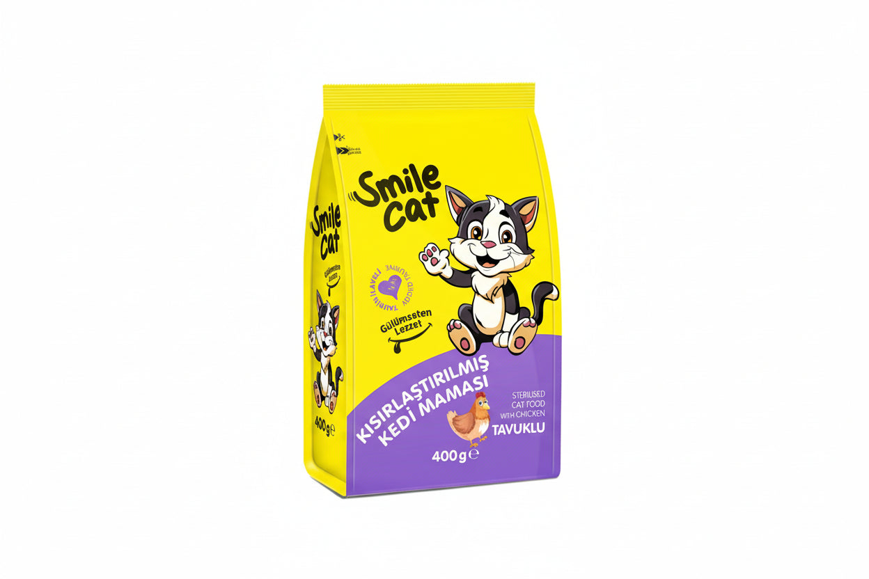 SMİLE Kısırlaştırılmış Kedi Maması Tavuklu 400 Gr - Batman Sanal Market