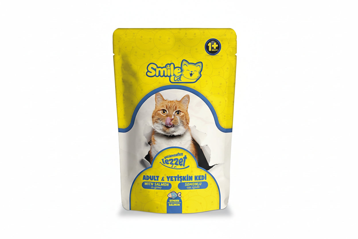 SMİLE POUCH KEDİ SOMON 100 GR - Batman Sanal Market
