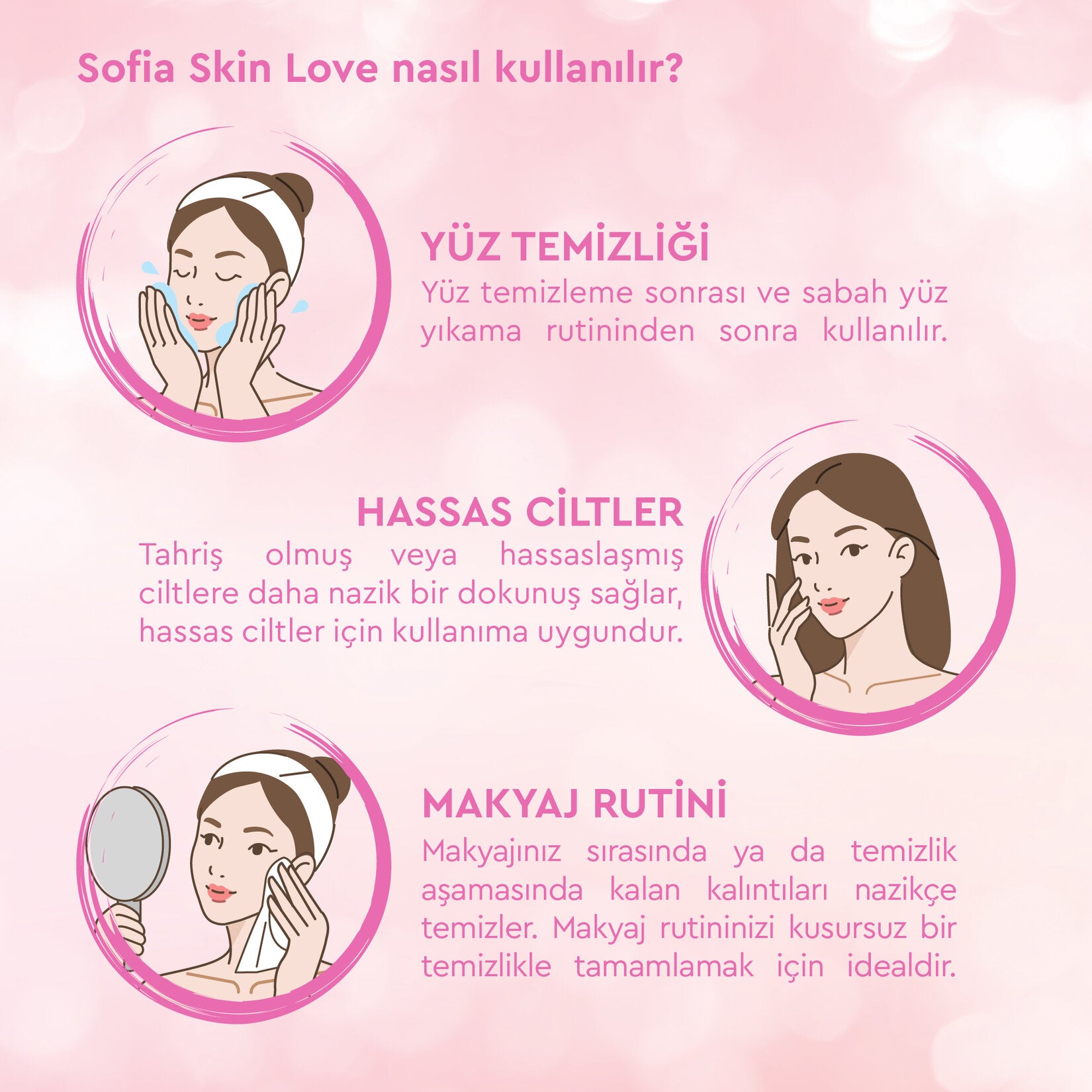 SOFİA SKIN LOVE KAĞIT MENDİL 100'LÜ PUDRA - Batman Sanal Market