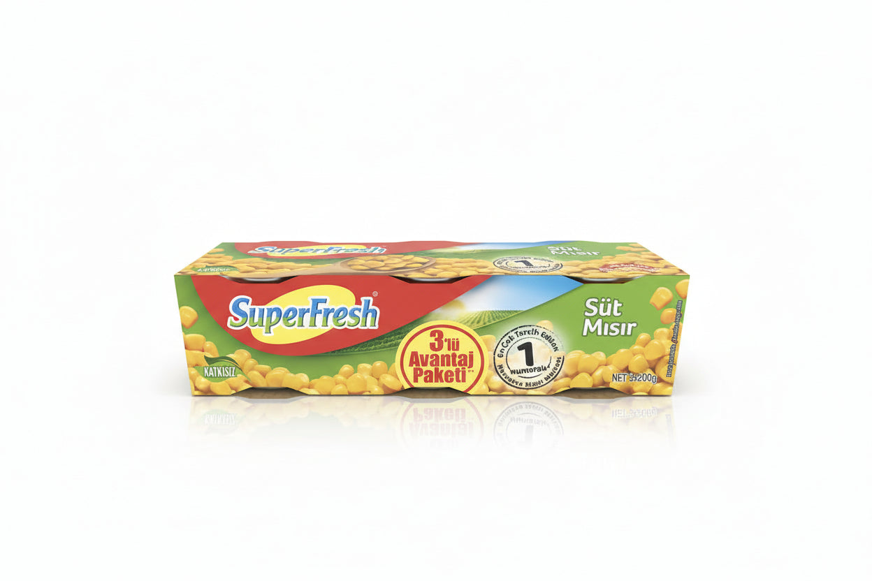 Superfresh Mısır Konserve 3x200 Gr
