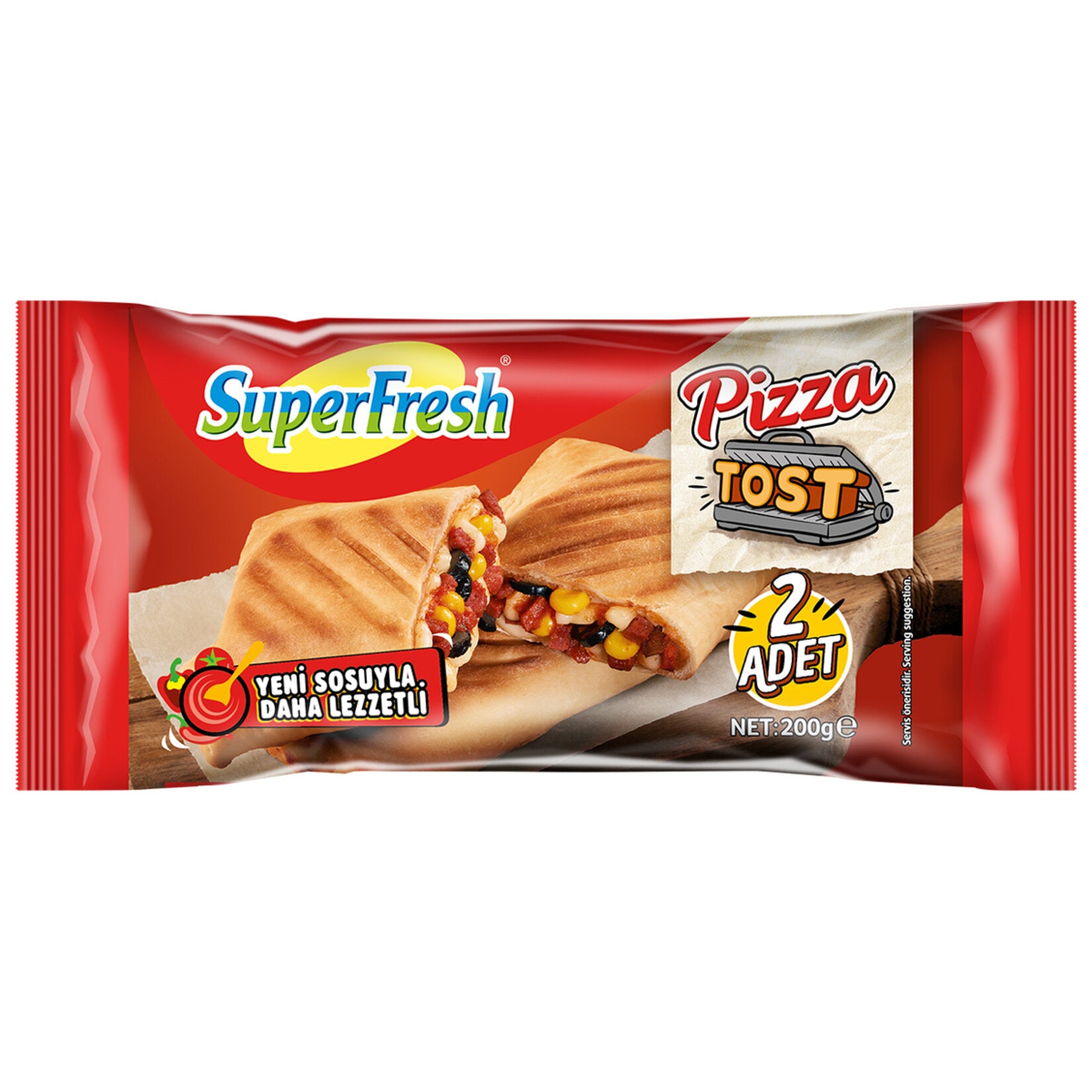 SUPERFRESH Pizza Tost Cheddarlı 2'li | Batman Sanal Market