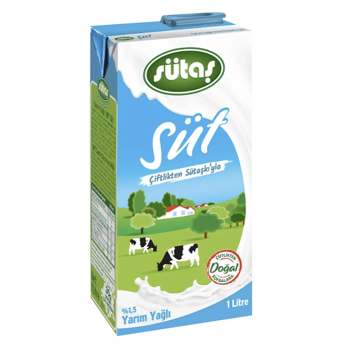 Sütaş Süt Yarım Yağlı 1 Lt - Batman Sanal Market
