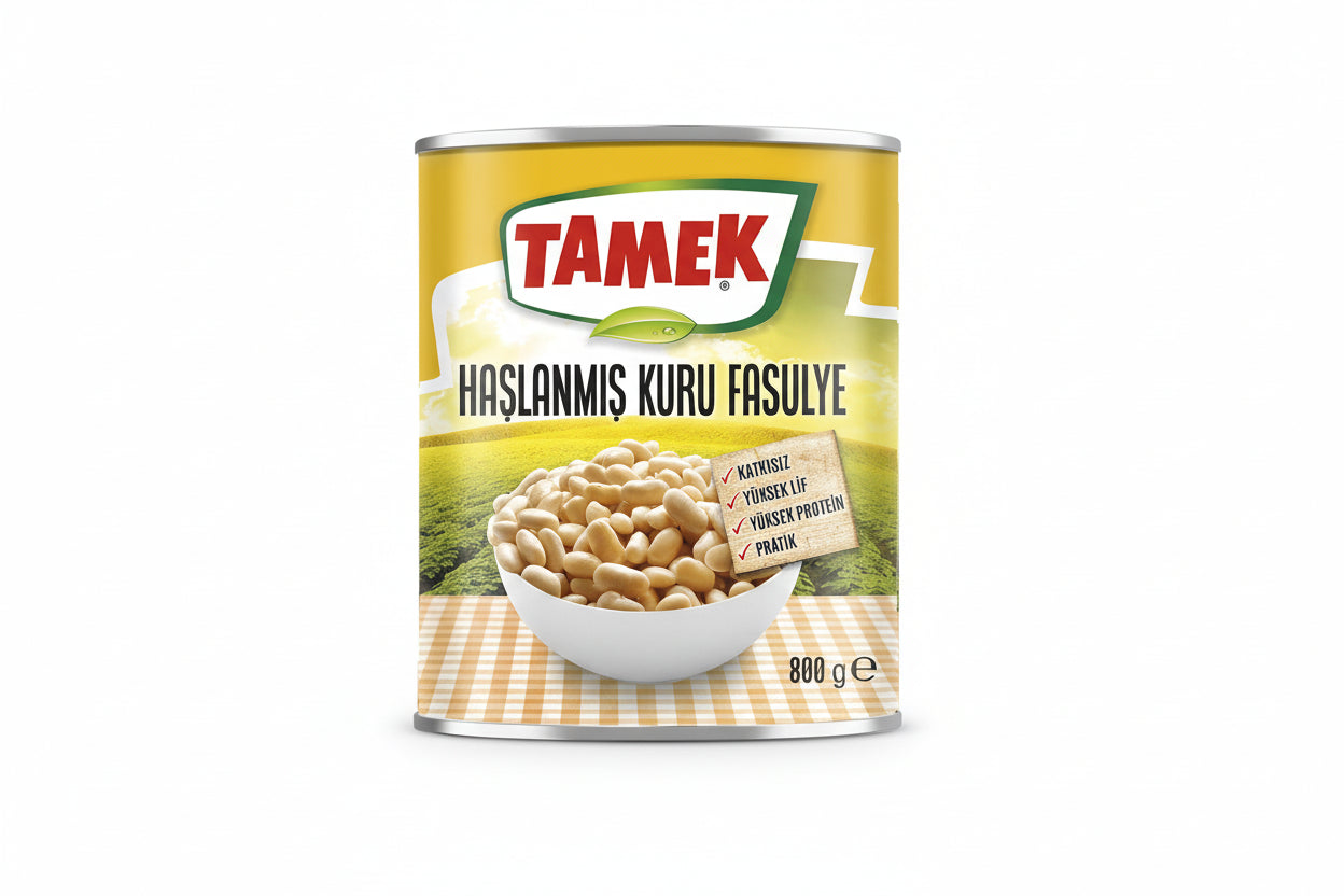 Tamek Konserve Haşlanmış Fasulye 800 Gr