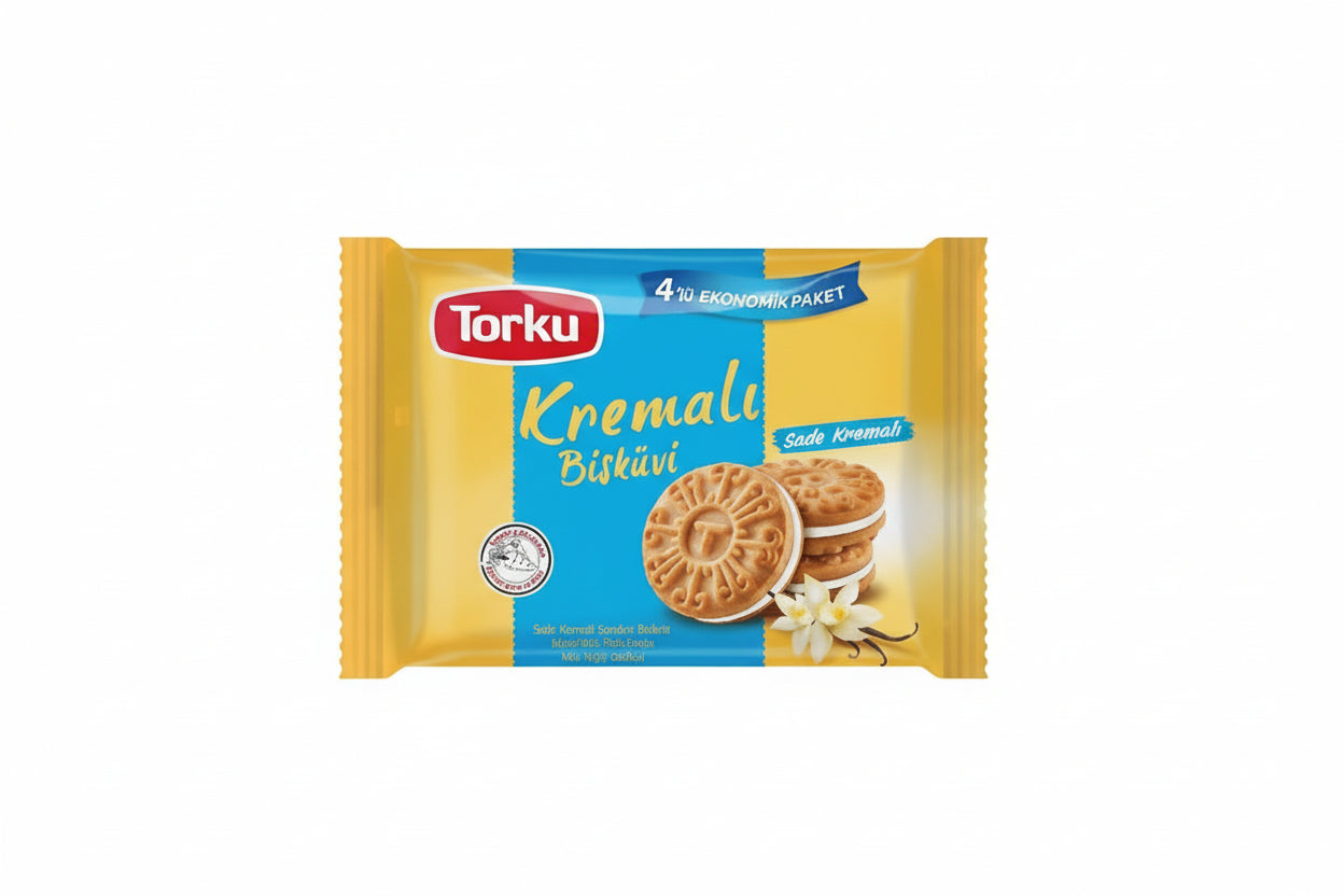 TORKU FAVORİMO SADE KREMALI BİSKÜVİ 4X61 GR - Batman Sanal Market