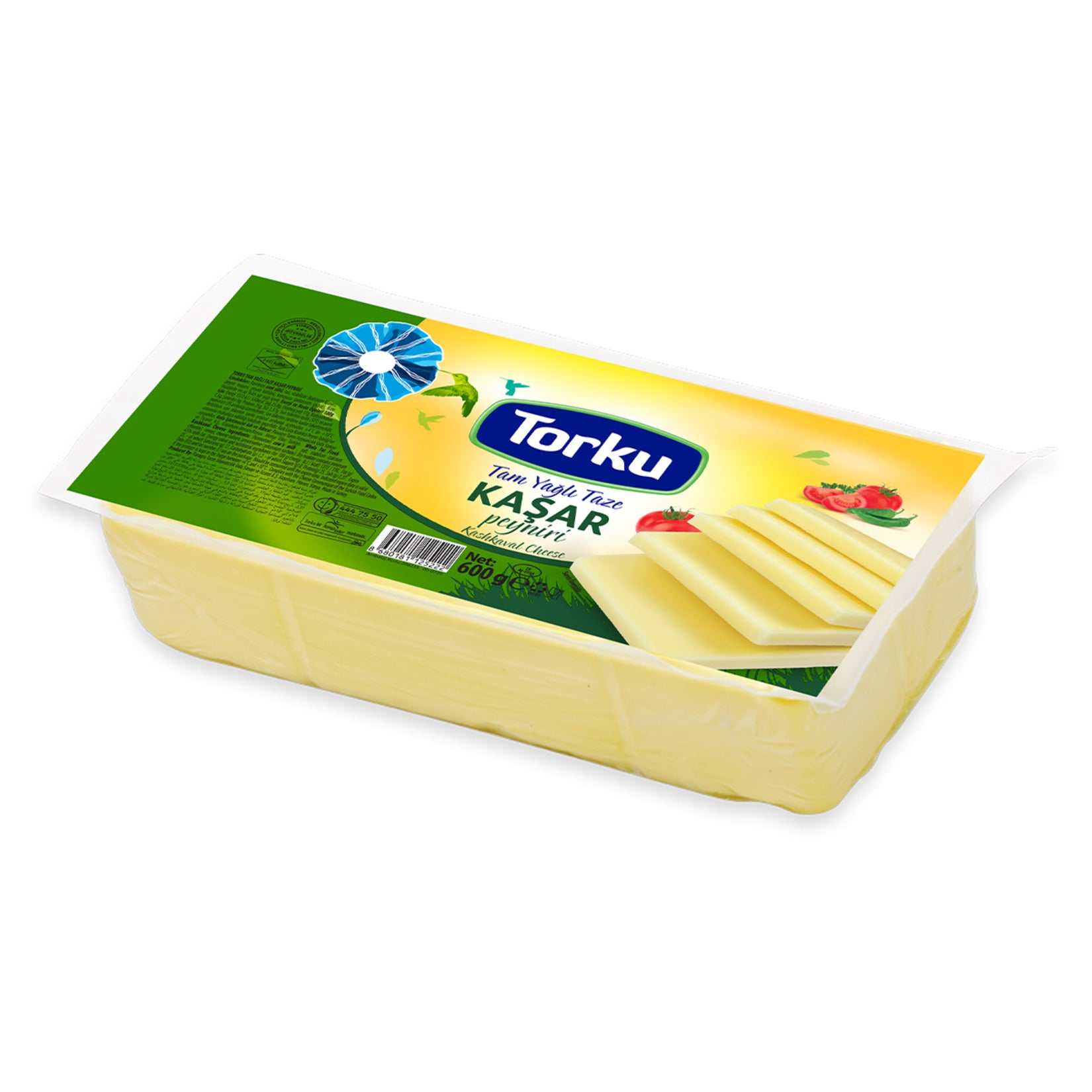 Torku Tam Yağlı Taze Kaşar Peyniri 600 Gr