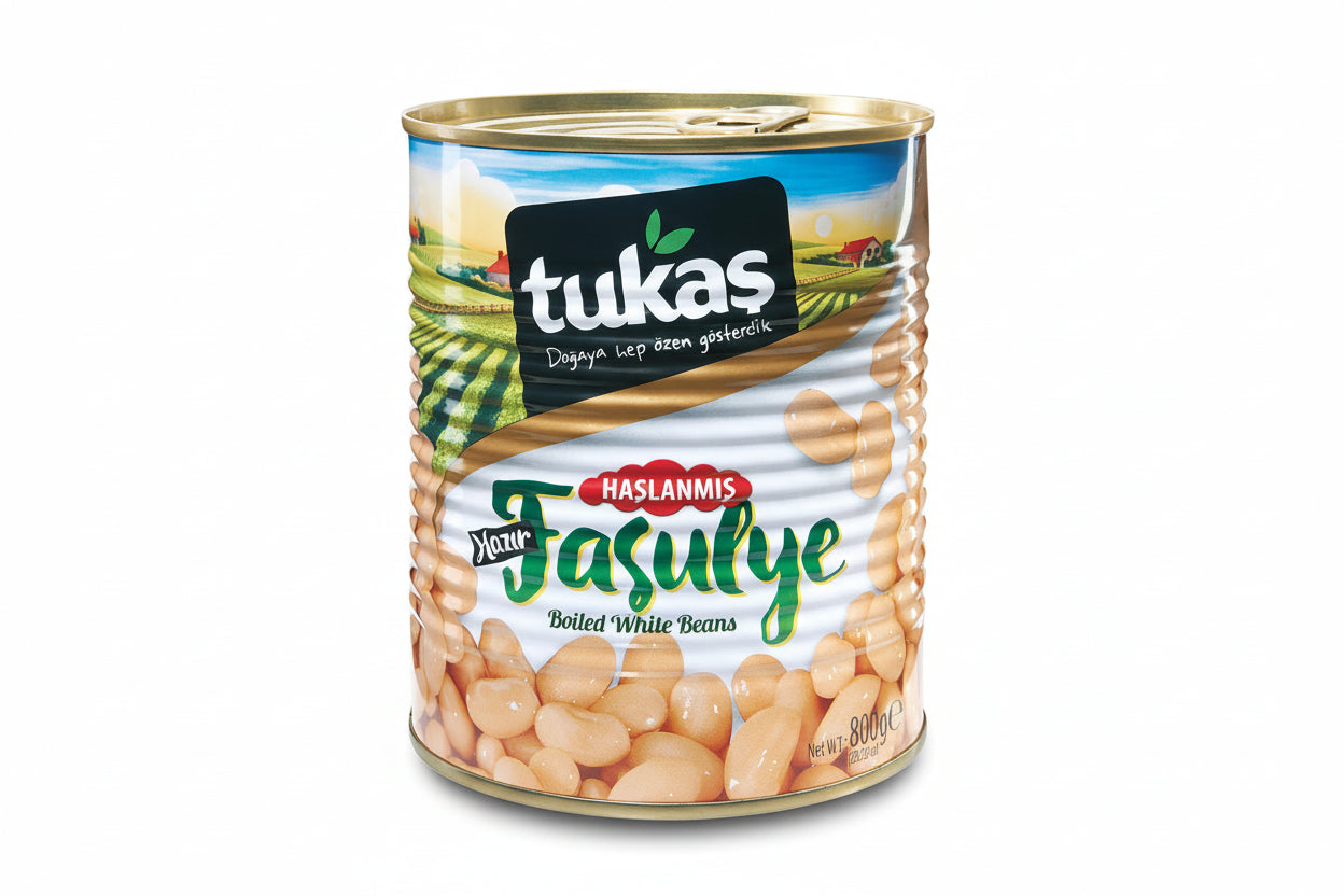 Tukaş Haşlanmış Fasulye 800 Gr