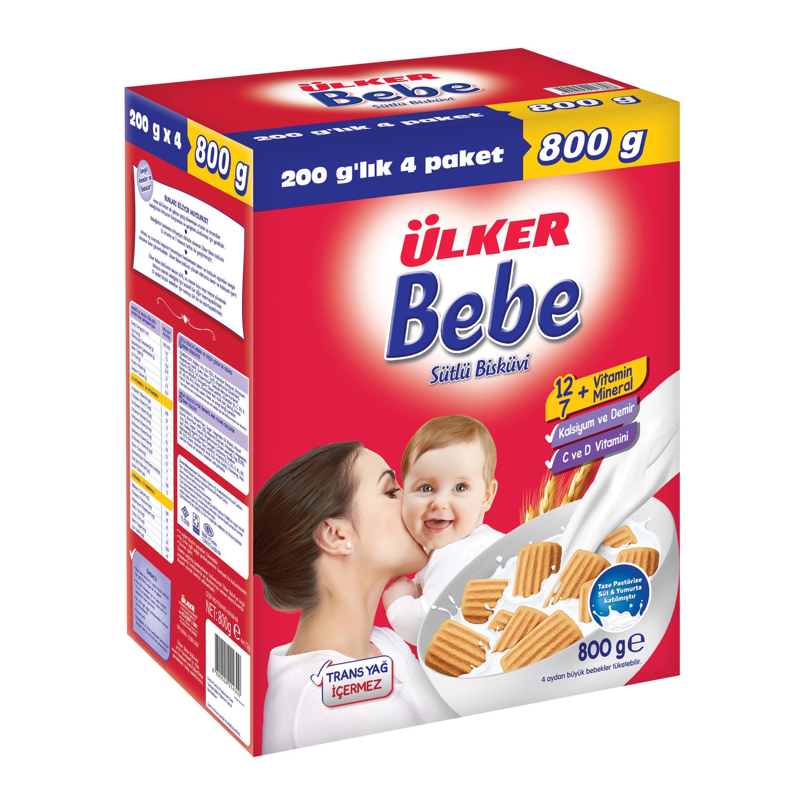 Ülker Bebe Bisküvi Sütlü 800 Gr