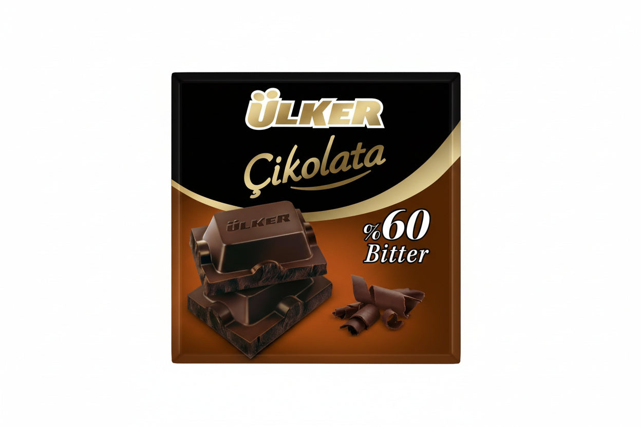 ÜLKER ÇİKOLATA %60 BİTTER KARE 60 GR - Batman Sanal Market