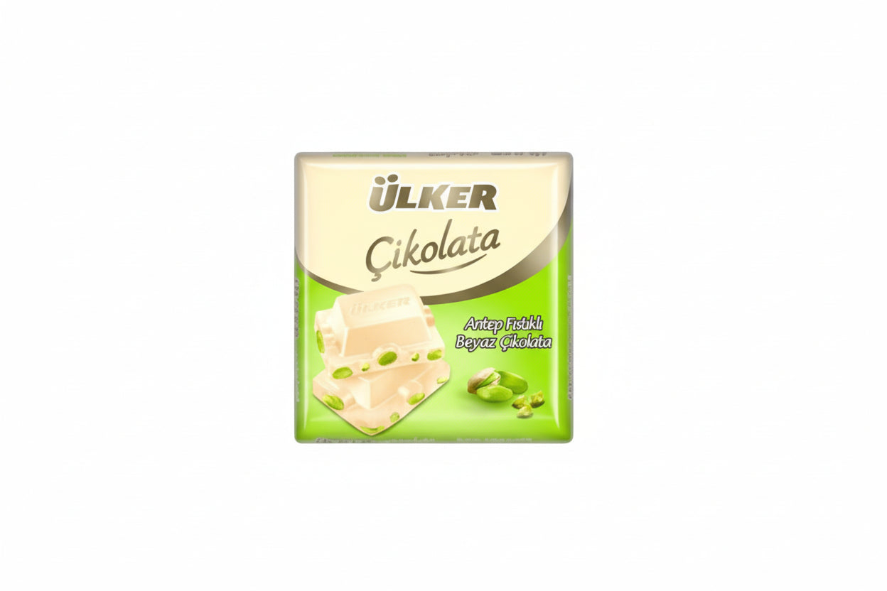 Ülker Çikolata Beyaz Fıstıklı Kare 65 Gr - Batman Sanal Market