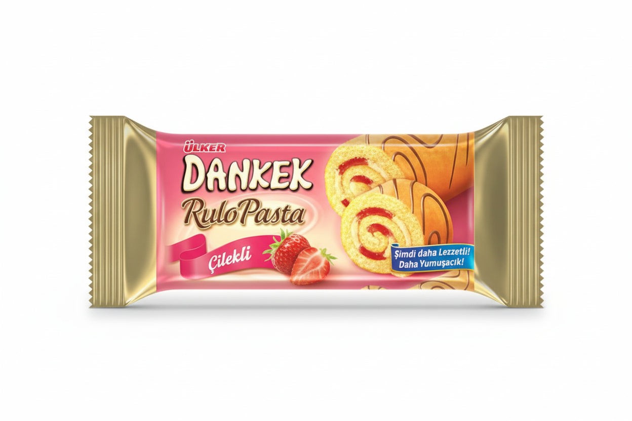 ÜLKER DANKEK RULO PASTA ÇİLEKLİ 230 GR - Batman Sanal Market