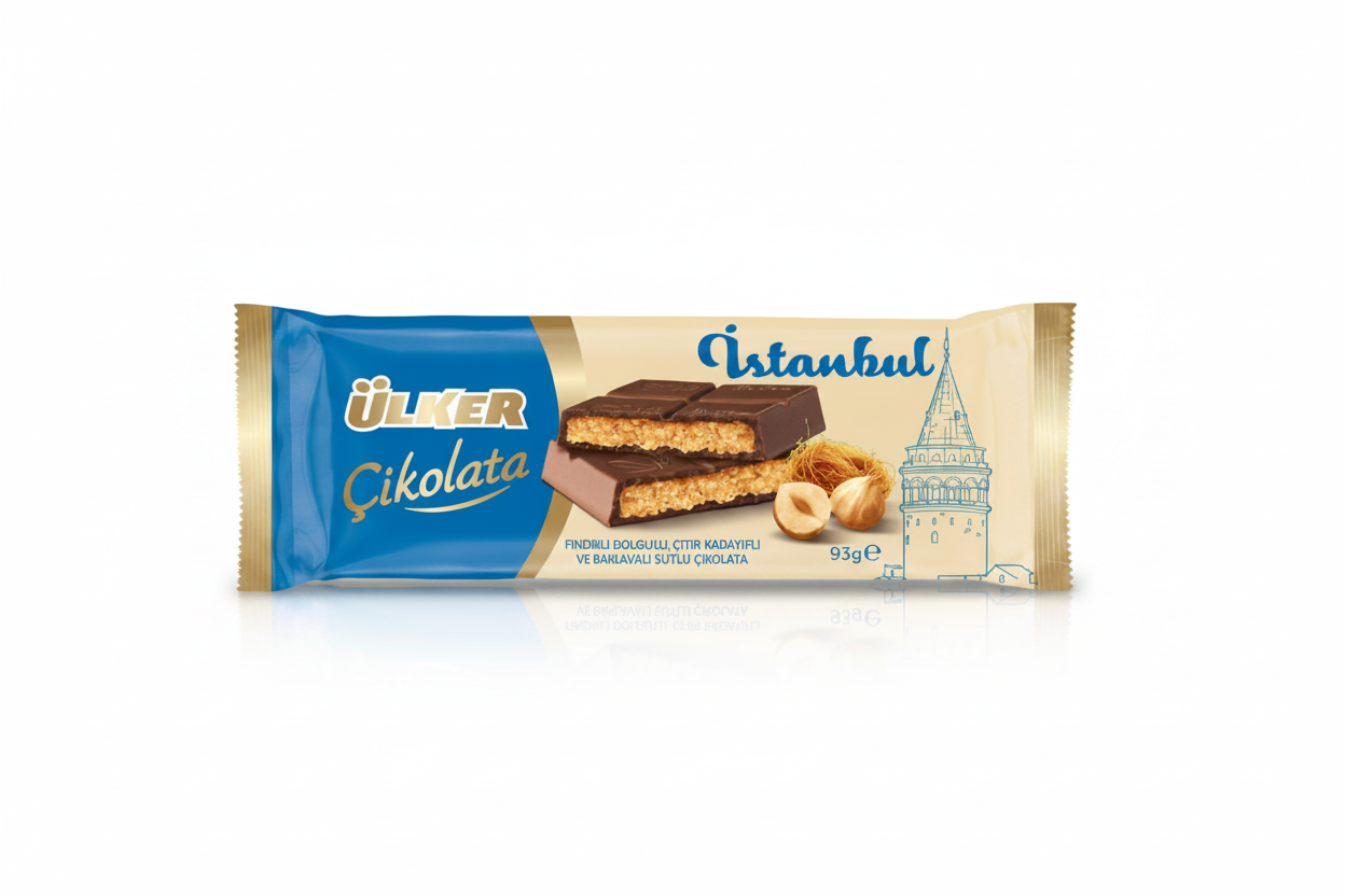 Ülker İstanbul Fındıklı Kadayıflı Çikolata 93 Gr