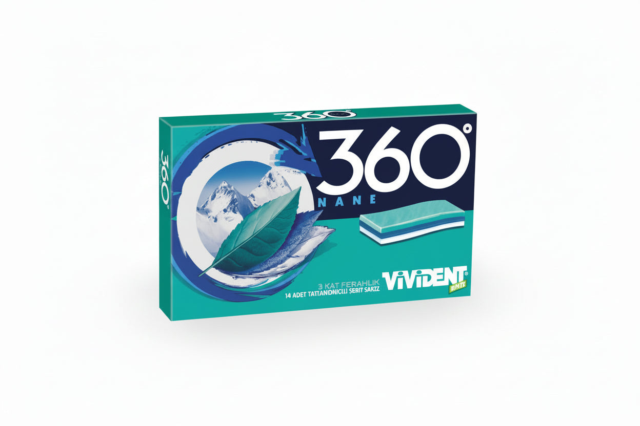 Vıvıdent Nane 360 Şekersiz Sakız 33 Gr