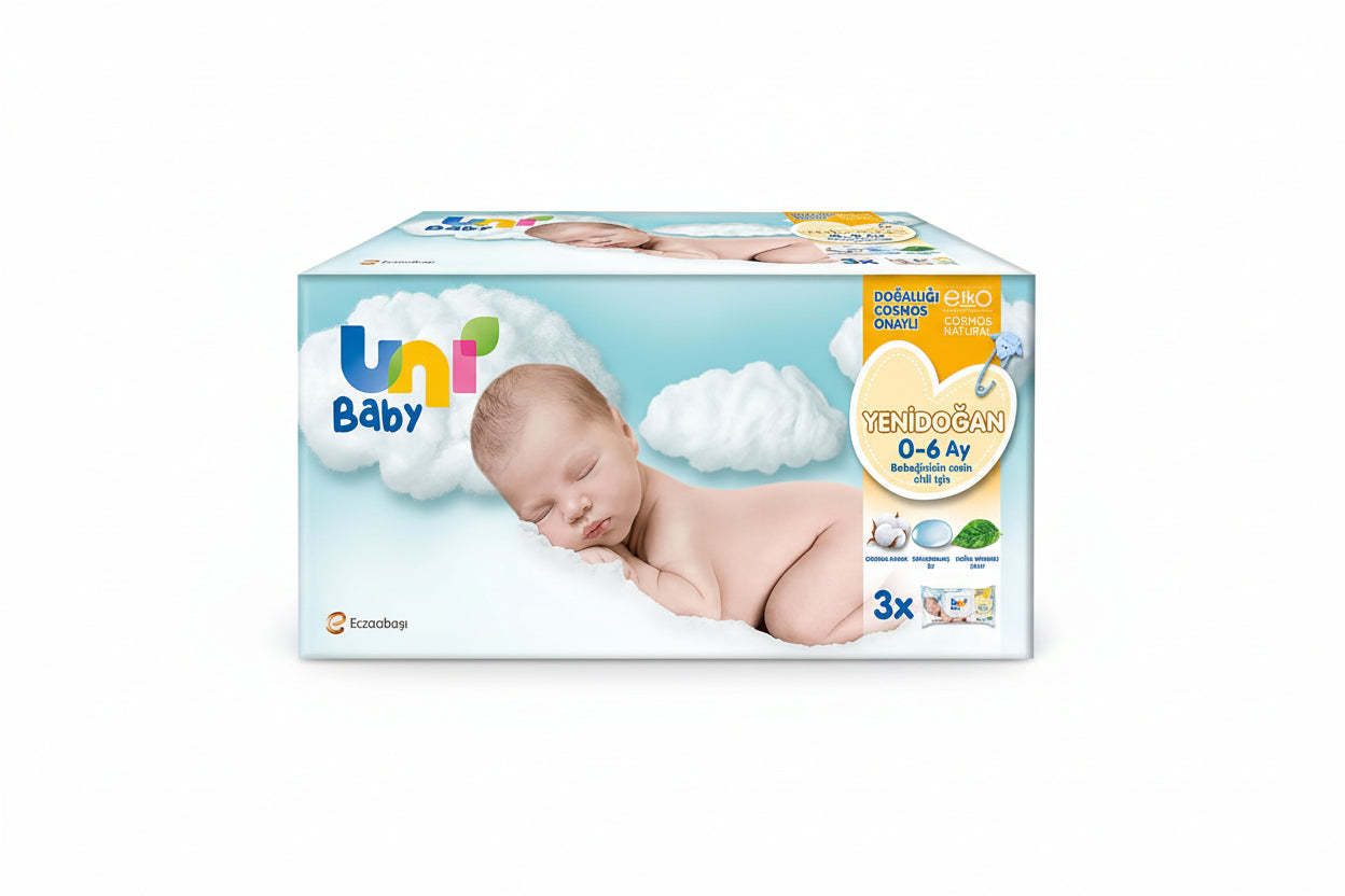 Uni Baby Yeni Doğan Islak Mendil 3x40