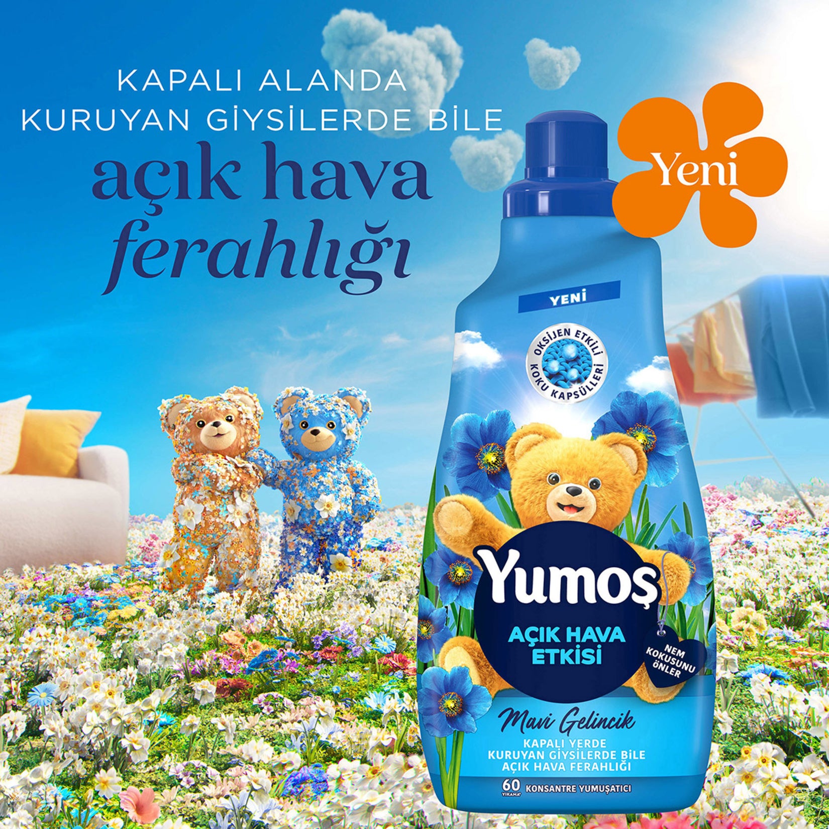 YUMOŞ AÇIK HAVA ETKİSİ MAVİ GELİNÇİK 1440 ML - Batman Sanal Market