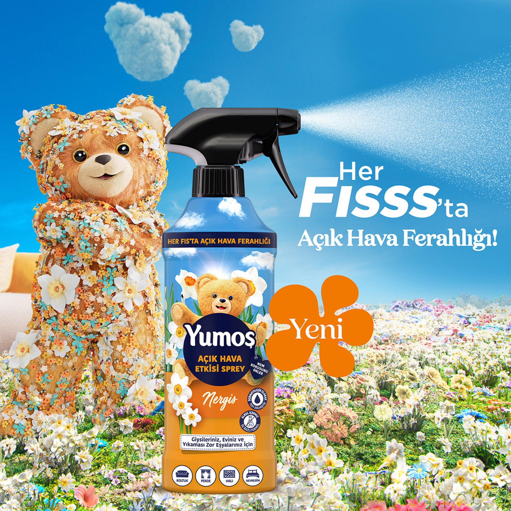 YUMOŞ SPREY 430ML AÇIK HAVA ETKİSİ NERGİS - Batman Sanal Market